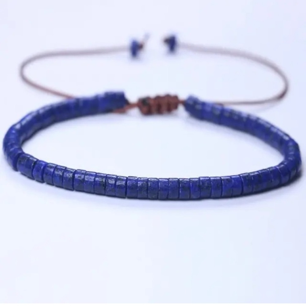 Minimalist Lapis Lazuli Stone Bracelet